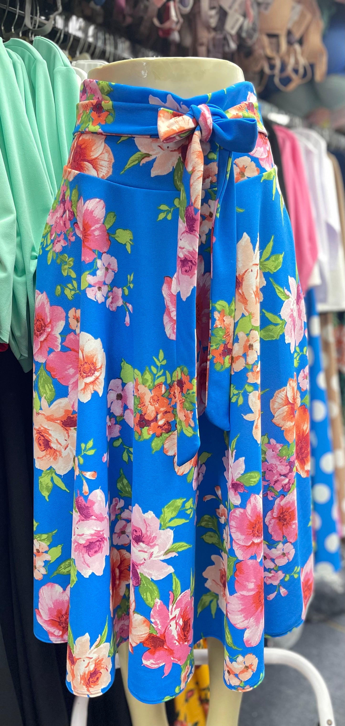 Midi floral skirt