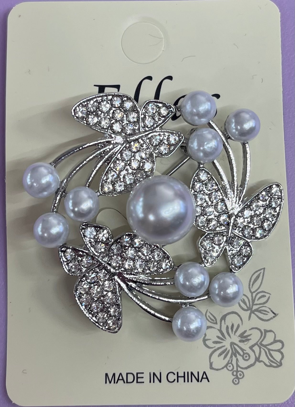 Sliver butterfly pin