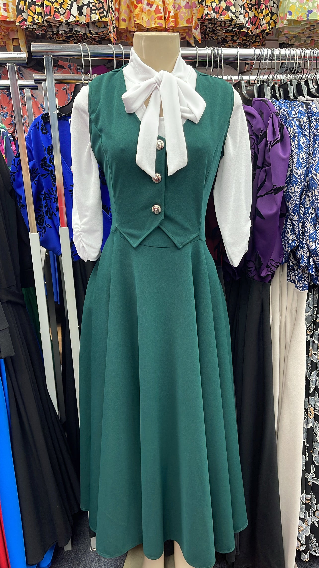 Willow Dress Hunter Green