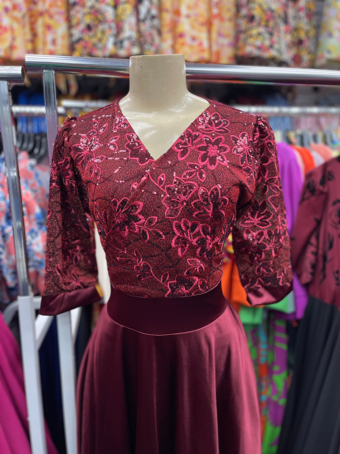 Alice Dress Burgundy