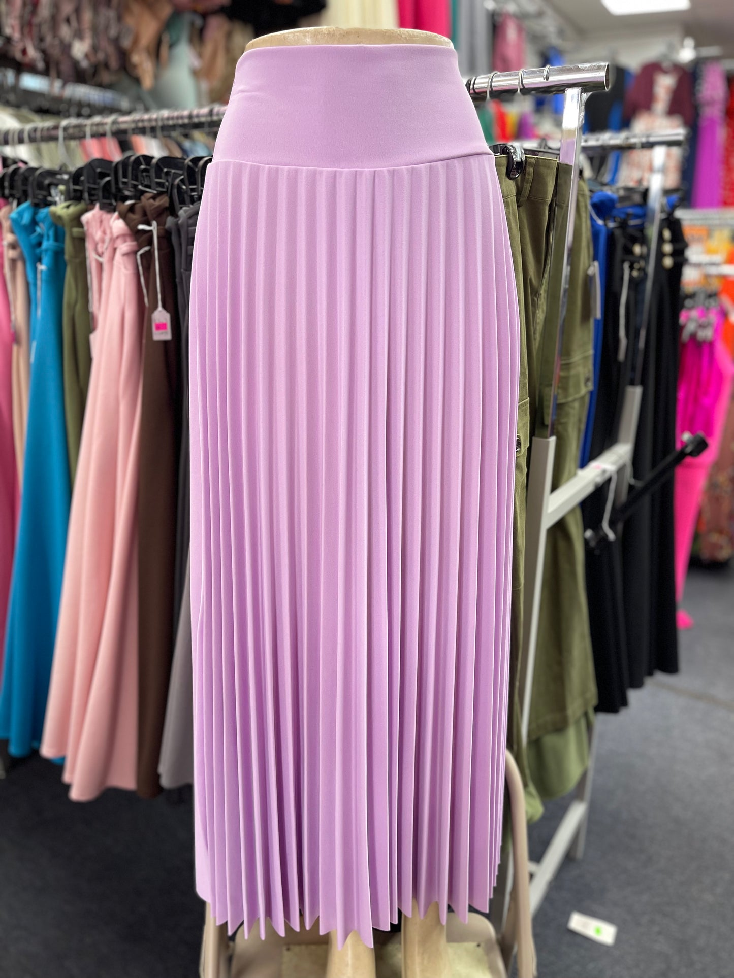 Pleated Maxi Skirt