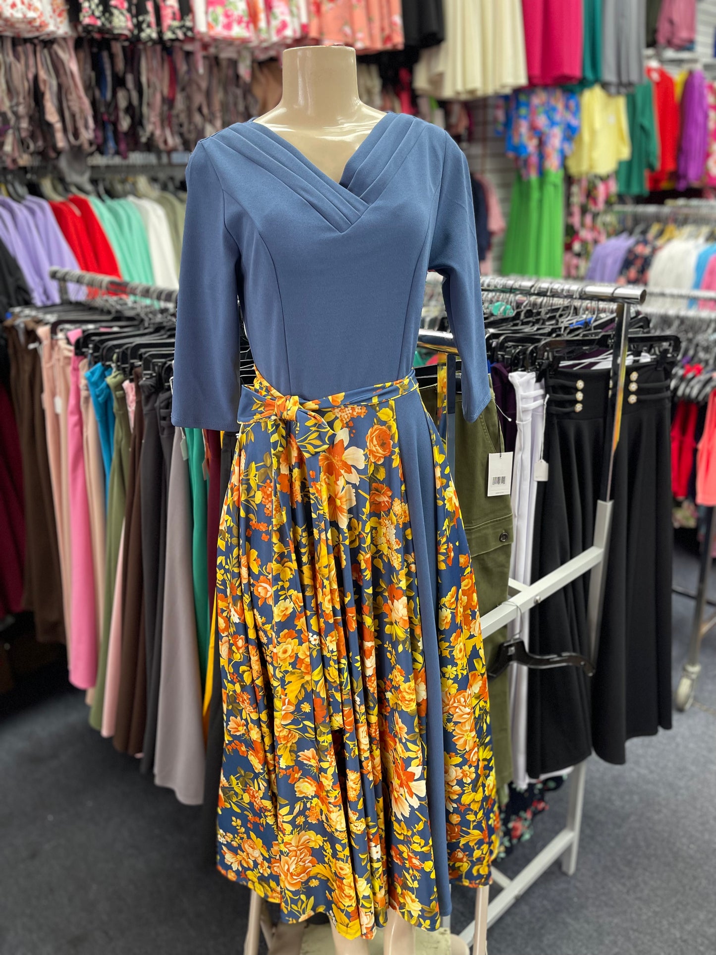 Scarlett Dress Dusty Blue