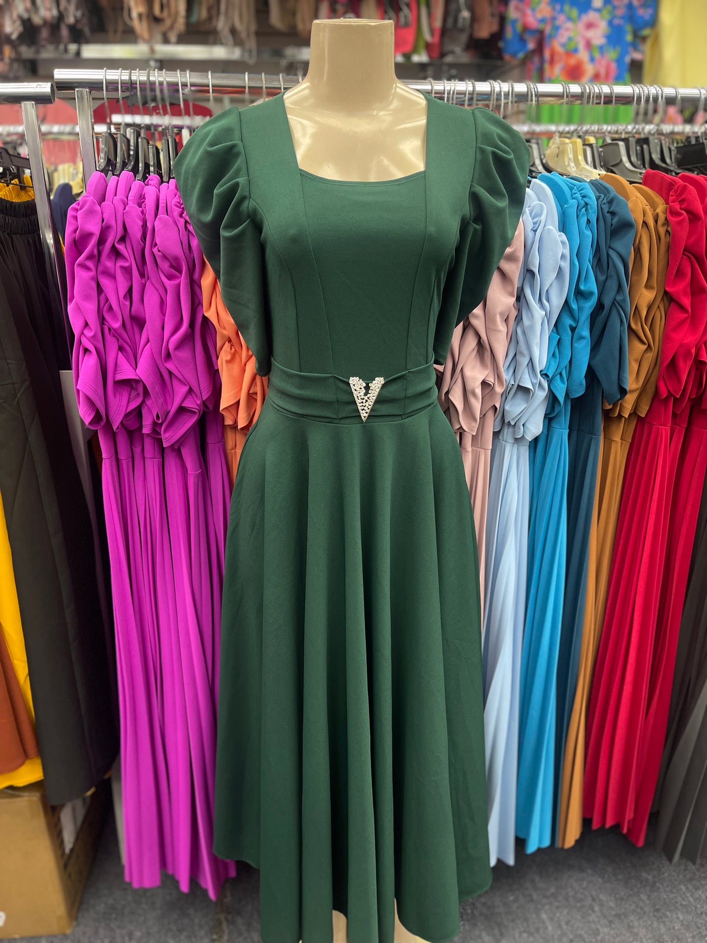 Victoria Dress Hunter Green