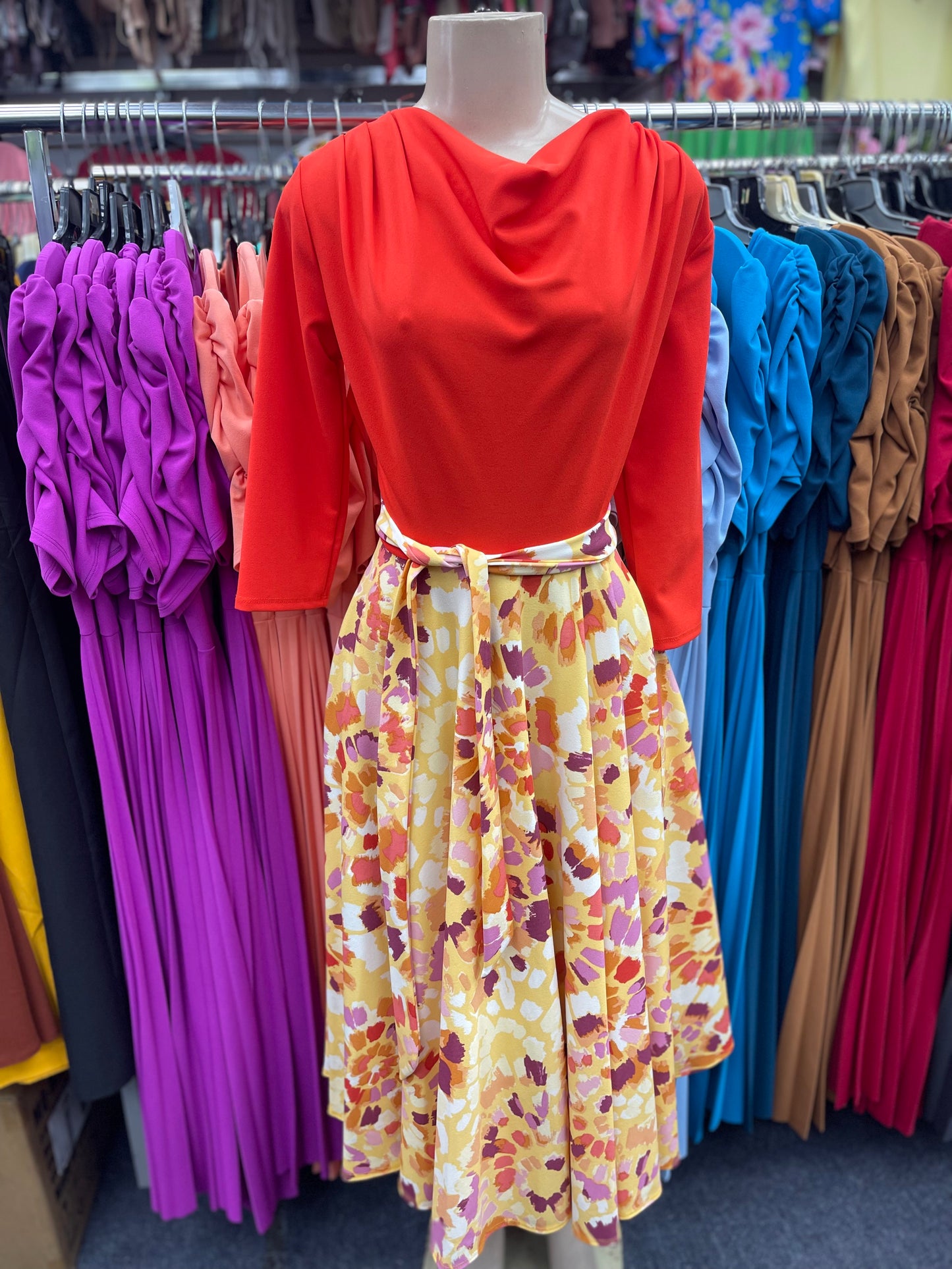 Stella Dress Red orange