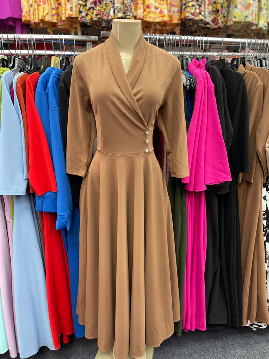 Eleanor Dress Tan
