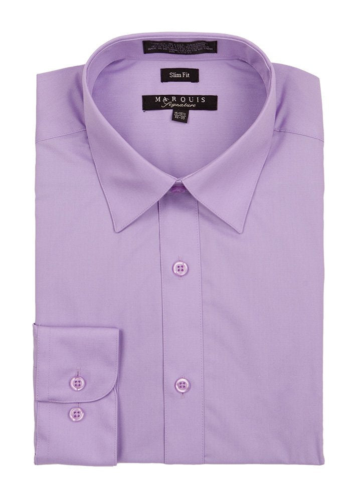 Violet Men long sleeve dress shirt slim fit