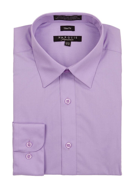 Violet Men long sleeve dress shirt slim fit
