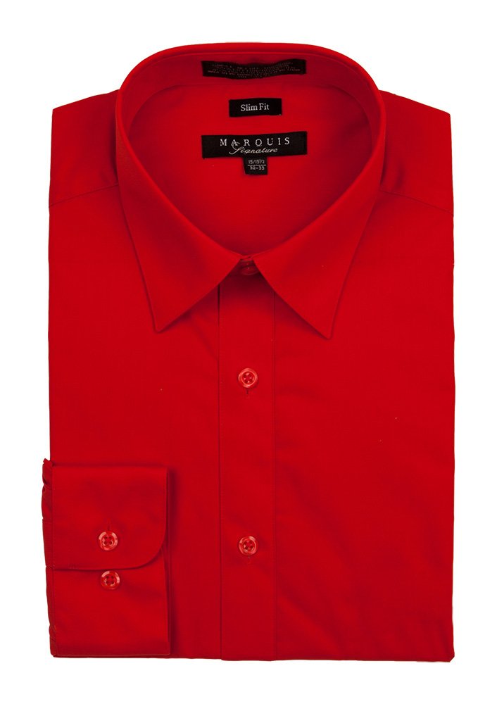 Red Men long sleeve dress shirt slim fit