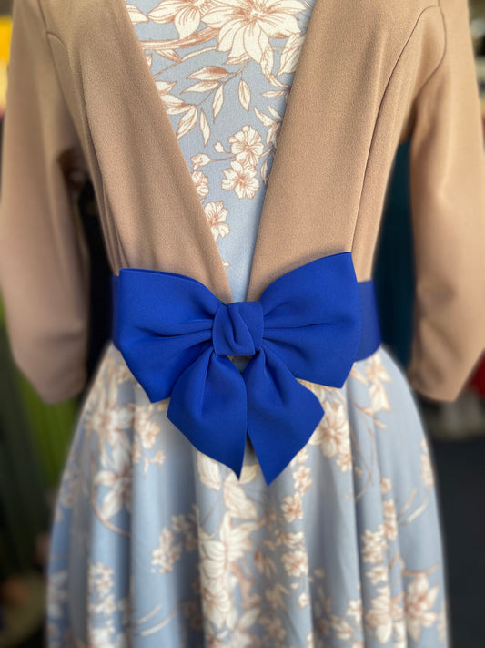 Bow belt royal blue