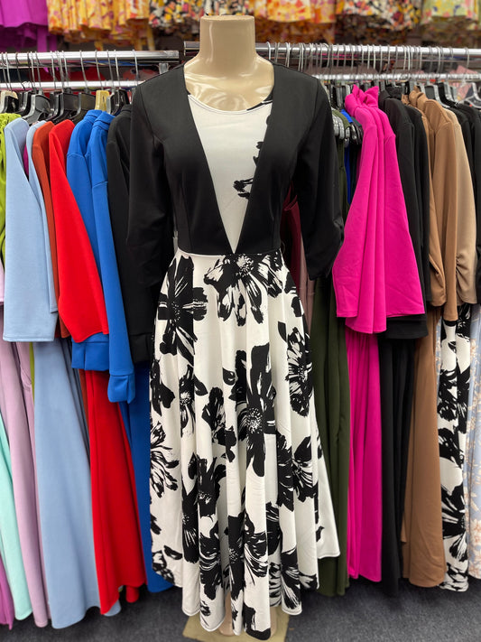 Ruby Dress black & white