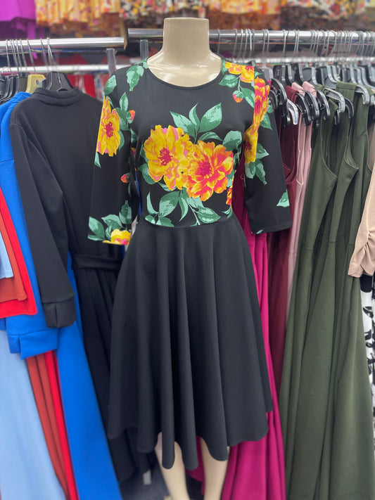 Pearl Dress yellow floral