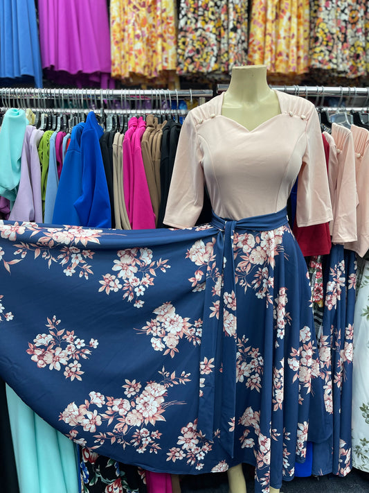 Sweetheart Dress navy