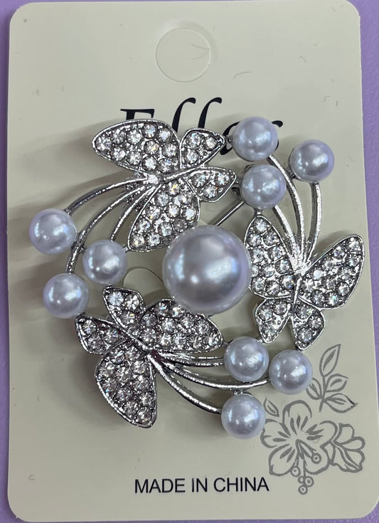 Sliver butterfly pin