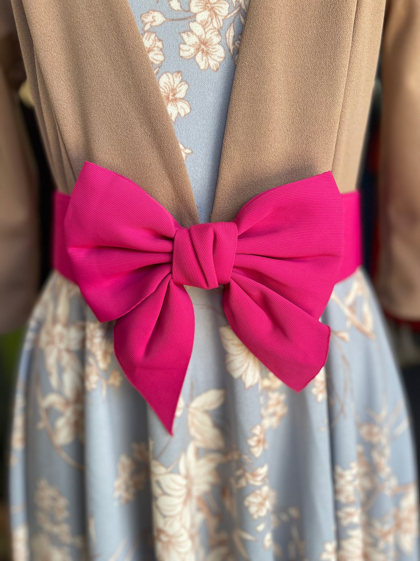 Bow Belt Hot pink