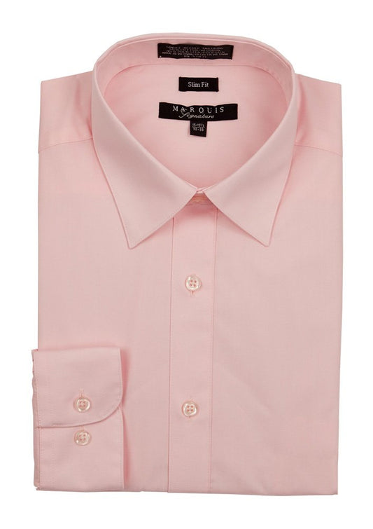 Pink Men long sleeve dress shirt