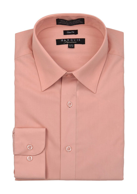 Dusty Rose Pink Men's long sleeve dress shirt slim fit