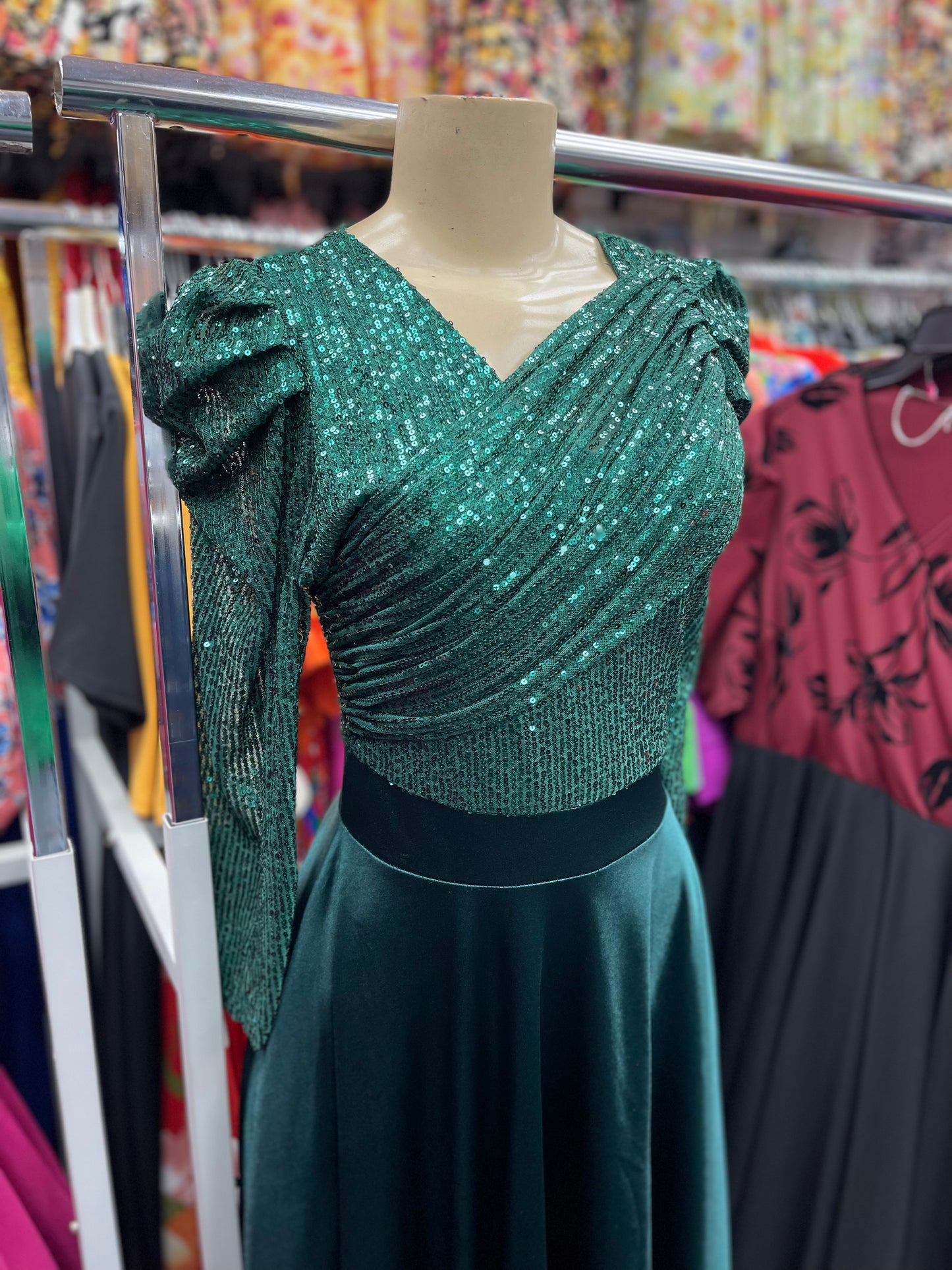 Andrea Dress Hunter Green