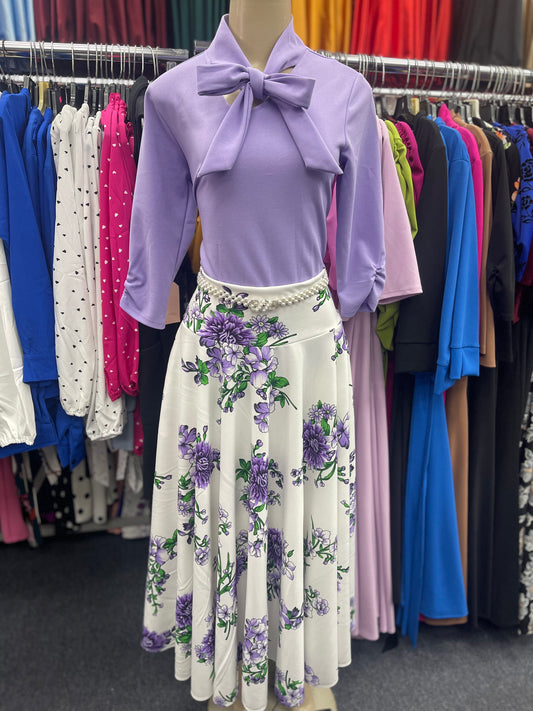 Lilac Floral Nia skirt