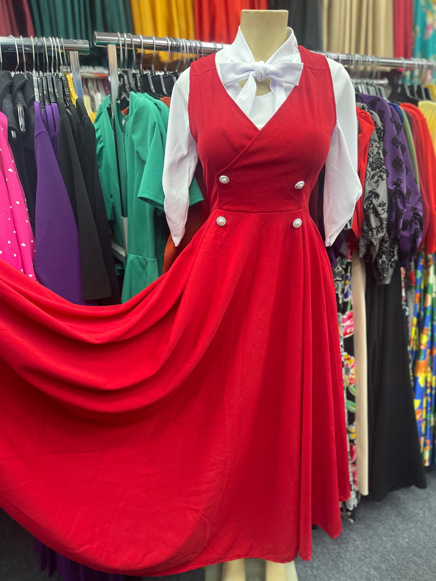 Amara Dress Red