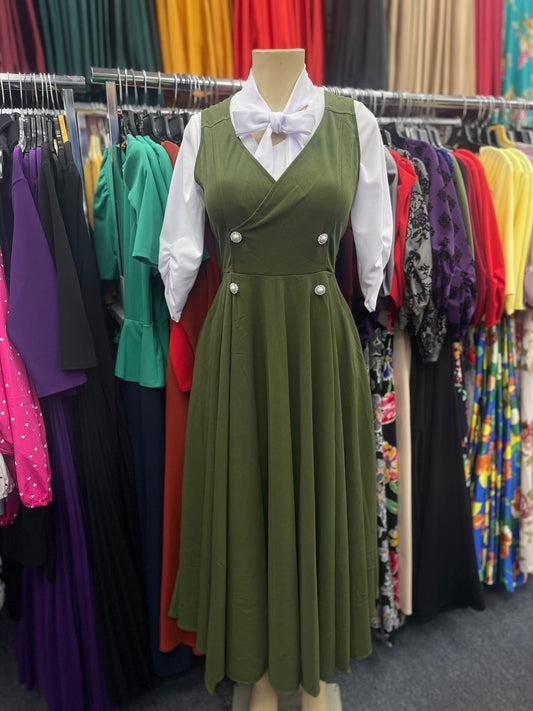 Amara Dress olive green