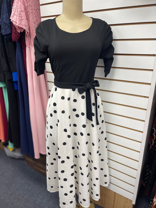 Lena Dot Dress black