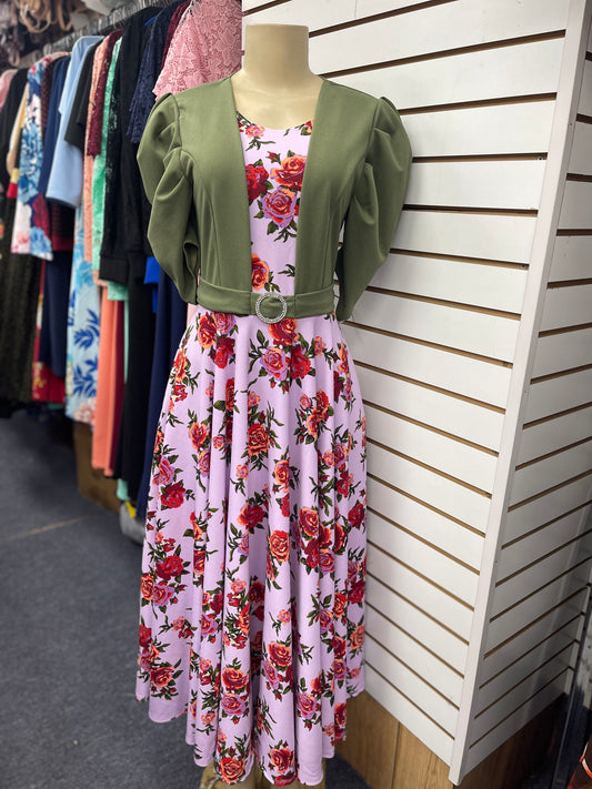 Jade Dress Olive Green