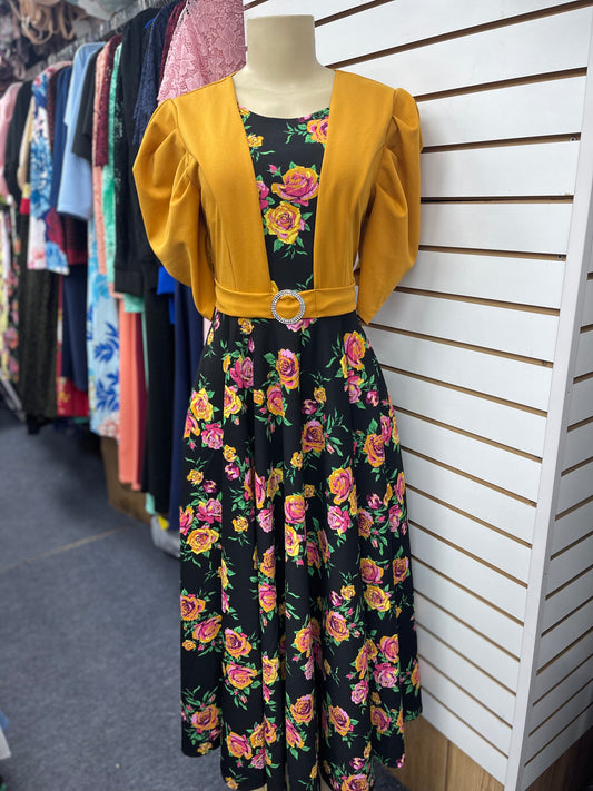 Jade Dress Mustard