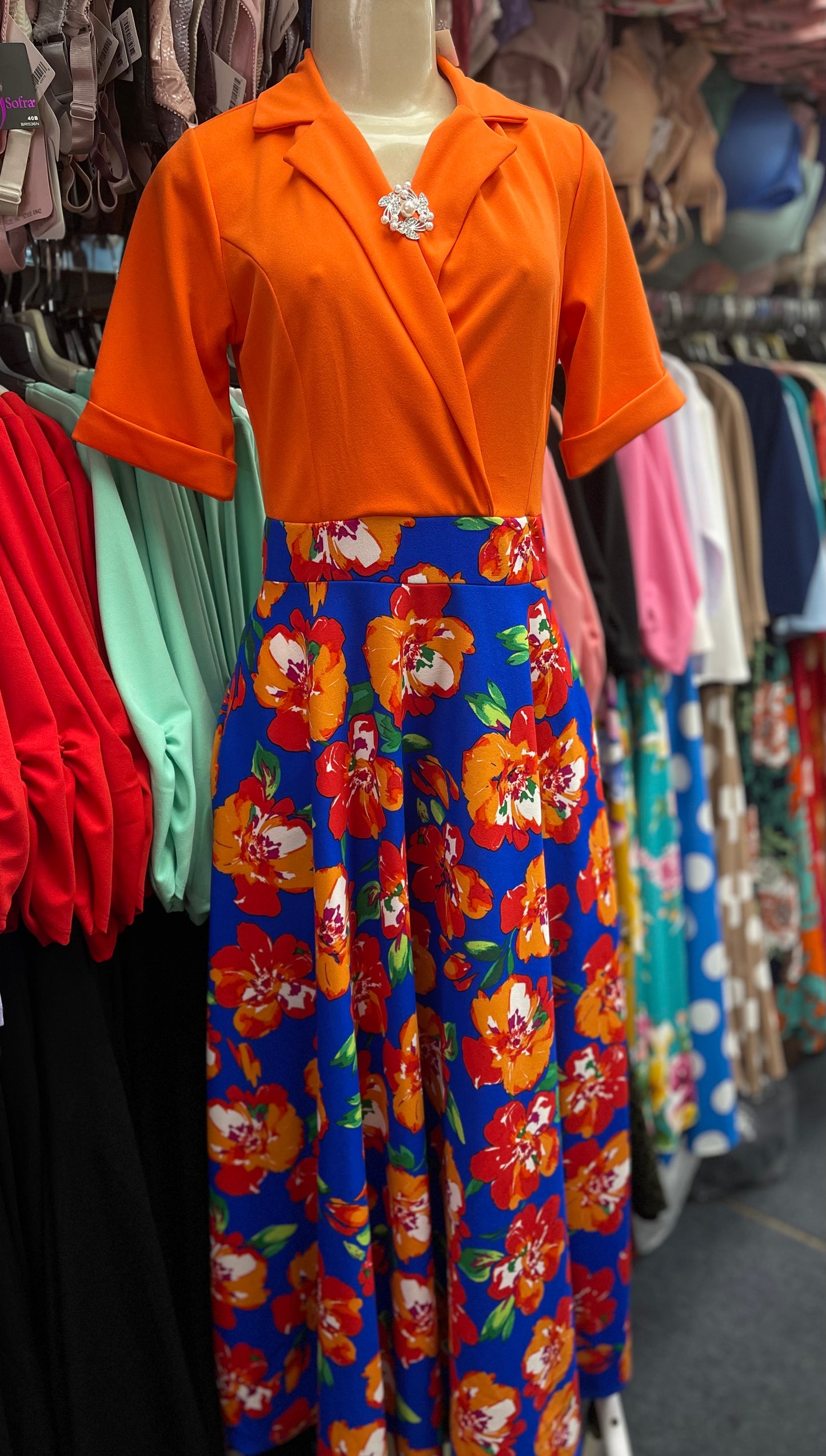 Flora Dress Orange