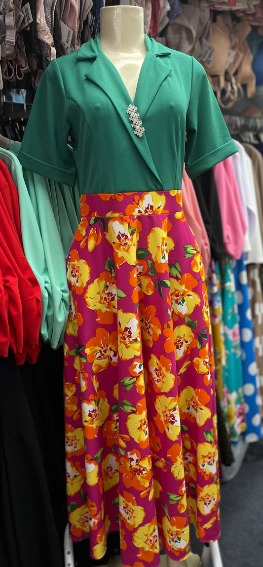 Flora Dress Green