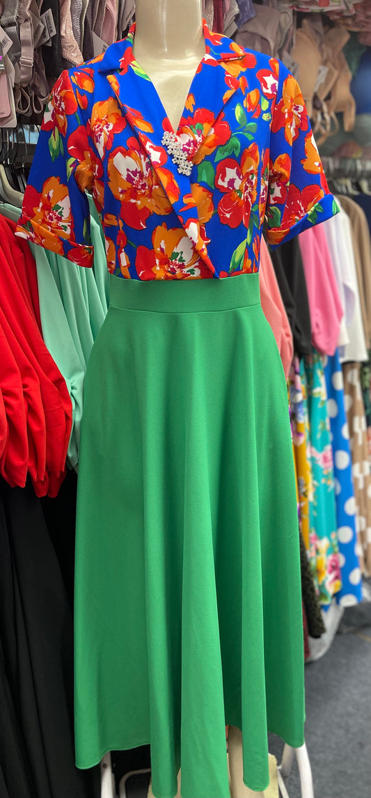 Flora Dress Royal Blue