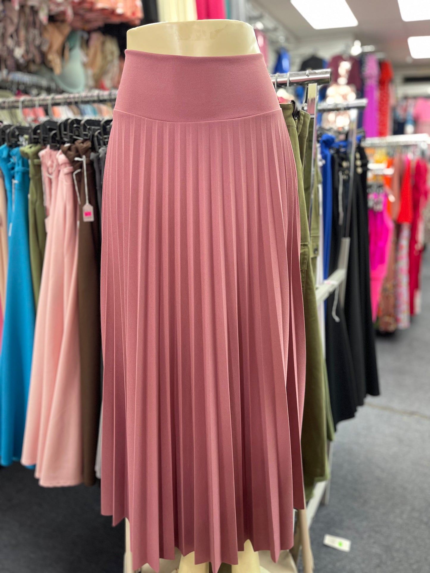 Pleated Maxi Skirt