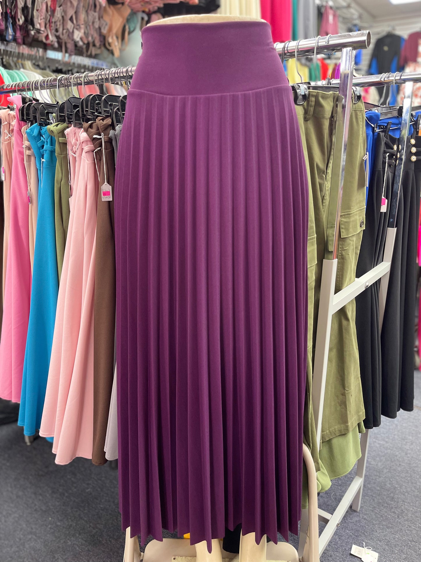 Pleated Maxi Skirt