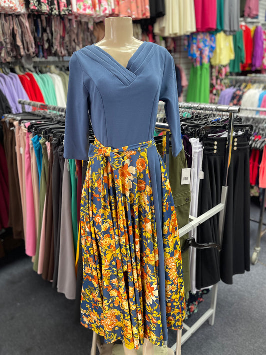Scarlett Dress Dusty Blue