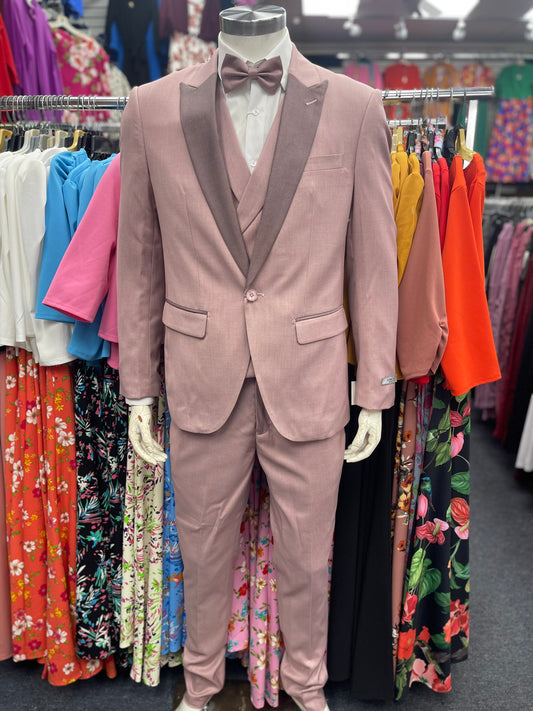 Men suit 9 : Slim fit Mauve