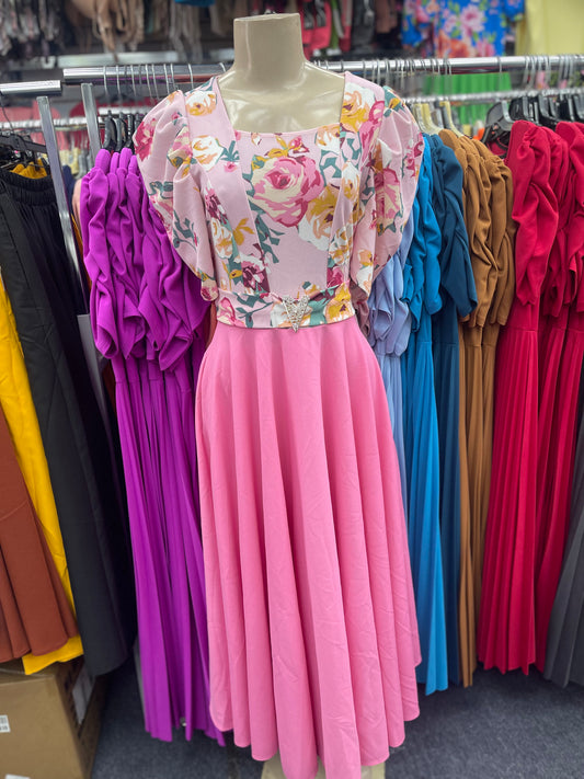 Victoria Dress Floral pink