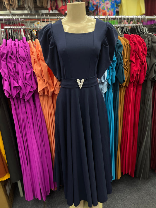 Victoria Dress Navy Blue