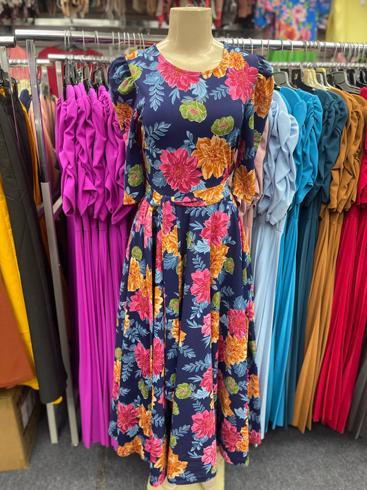 Nora Dress Navy Blue