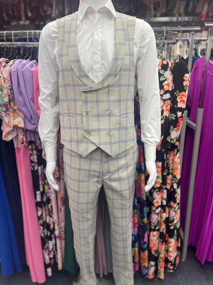 Modern Fit suit 3 pcs Ivory
