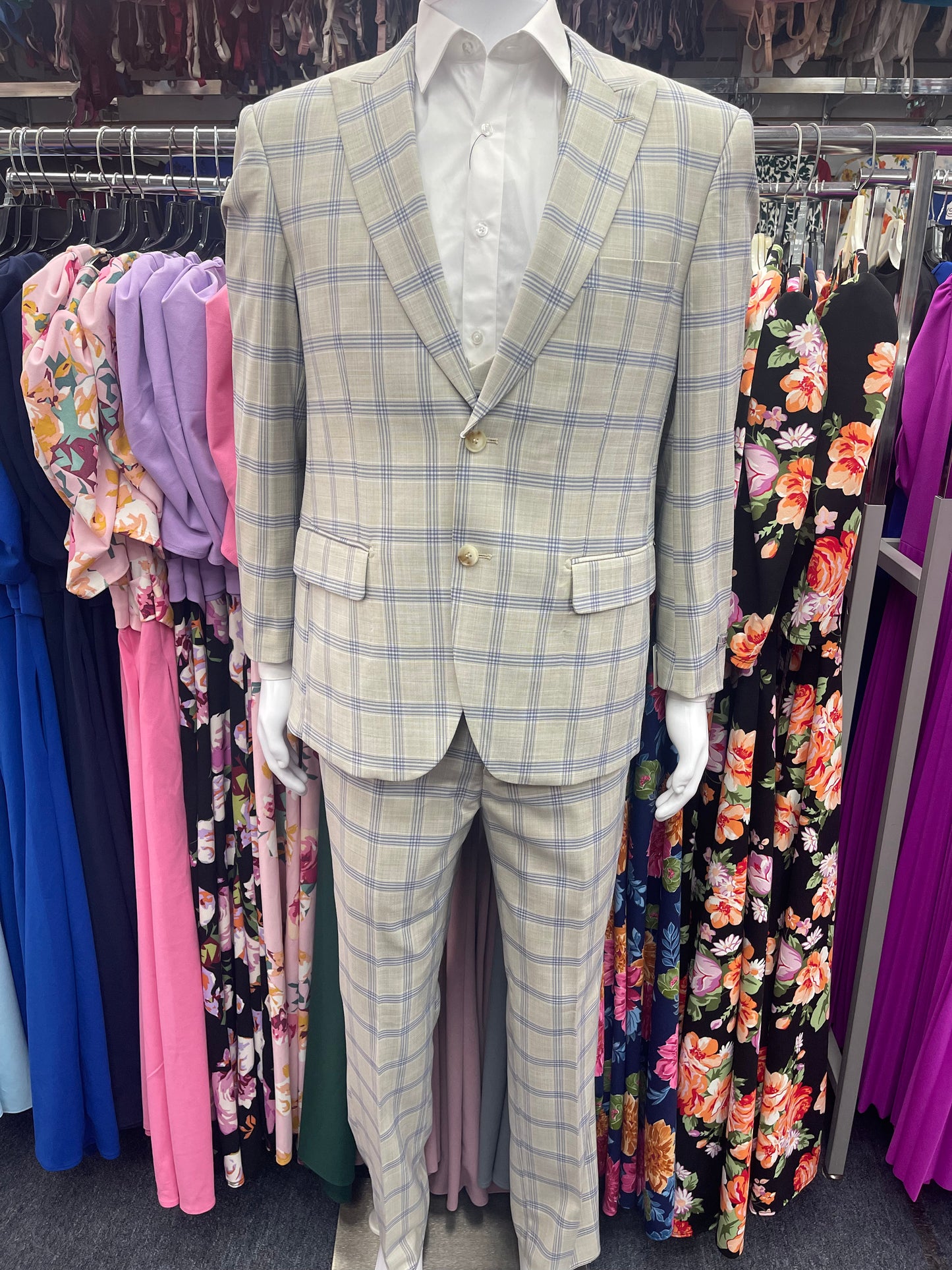 Modern Fit suit 3 pcs Ivory