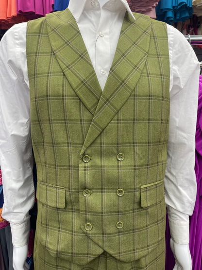 Modern Fit suit 3 pcs green