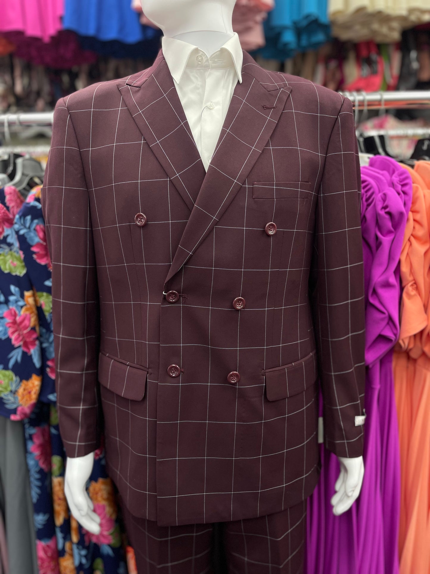 Executive  Suit 2pcs Burgundy