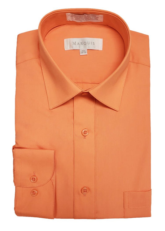 Orange Men long sleeve Dress shirt Classic fit